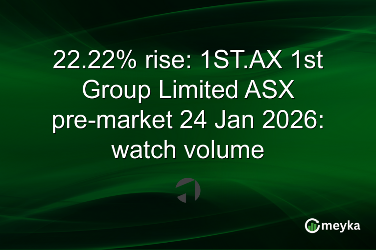 22.22% rise: 1ST.AX 1st Group Limited ASX pre-market 24 Jan 2026: watch volume
