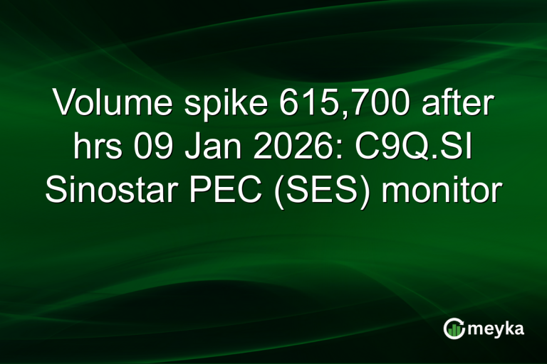 Volume spike 615,700 after hrs 09 Jan 2026: C9Q.SI Sinostar PEC (SES) monitor