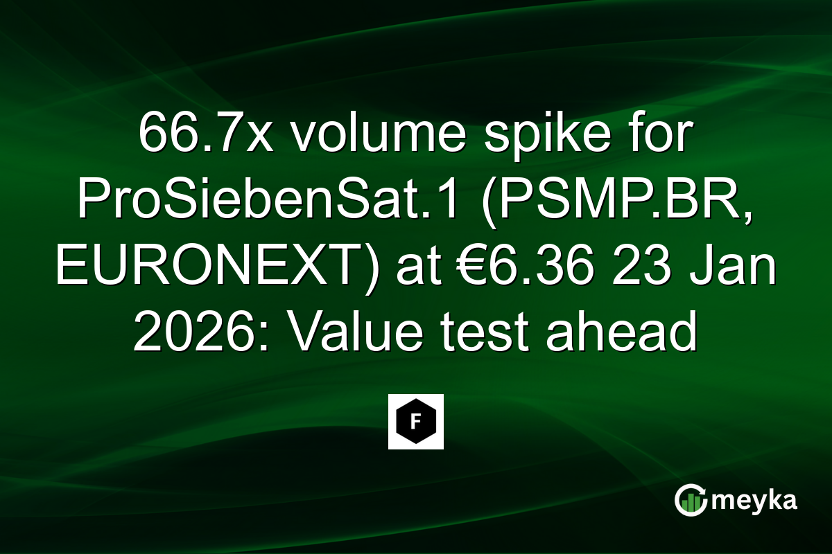 66.7x volume spike for ProSiebenSat.1 (PSMP.BR, EURONEXT) at €6.36 23 Jan 2026: Value test ahead