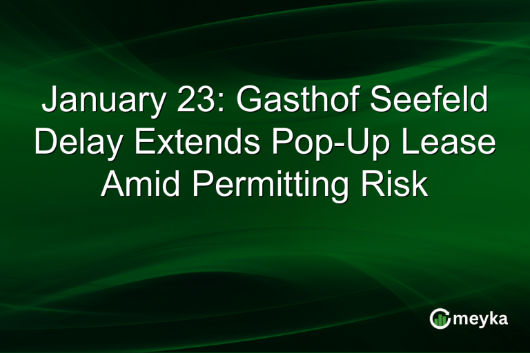 January 23: Gasthof Seefeld Delay Extends Pop-Up Lease Amid Permitting Risk