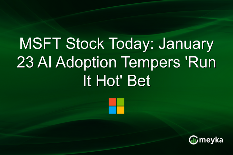 MSFT Stock Today: January 23 AI Adoption Tempers 'Run It Hot' Bet