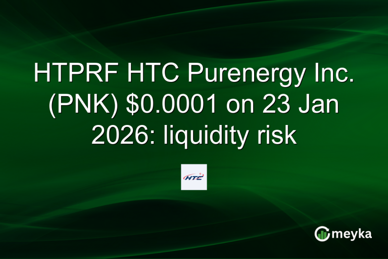 HTPRF HTC Purenergy Inc. (PNK) $0.0001 on 23 Jan 2026: liquidity risk