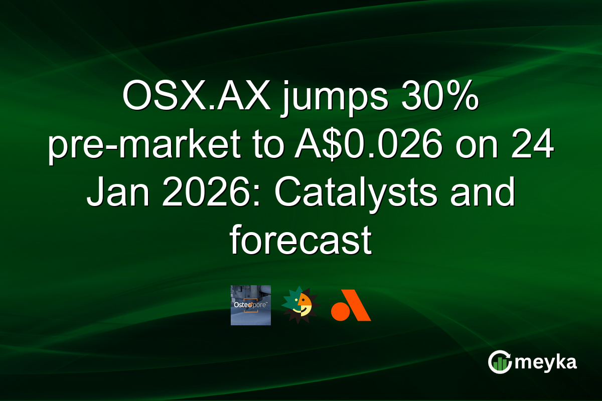 OSX.AX jumps 30% pre-market to A$0.026 on 24 Jan 2026: Catalysts and forecast