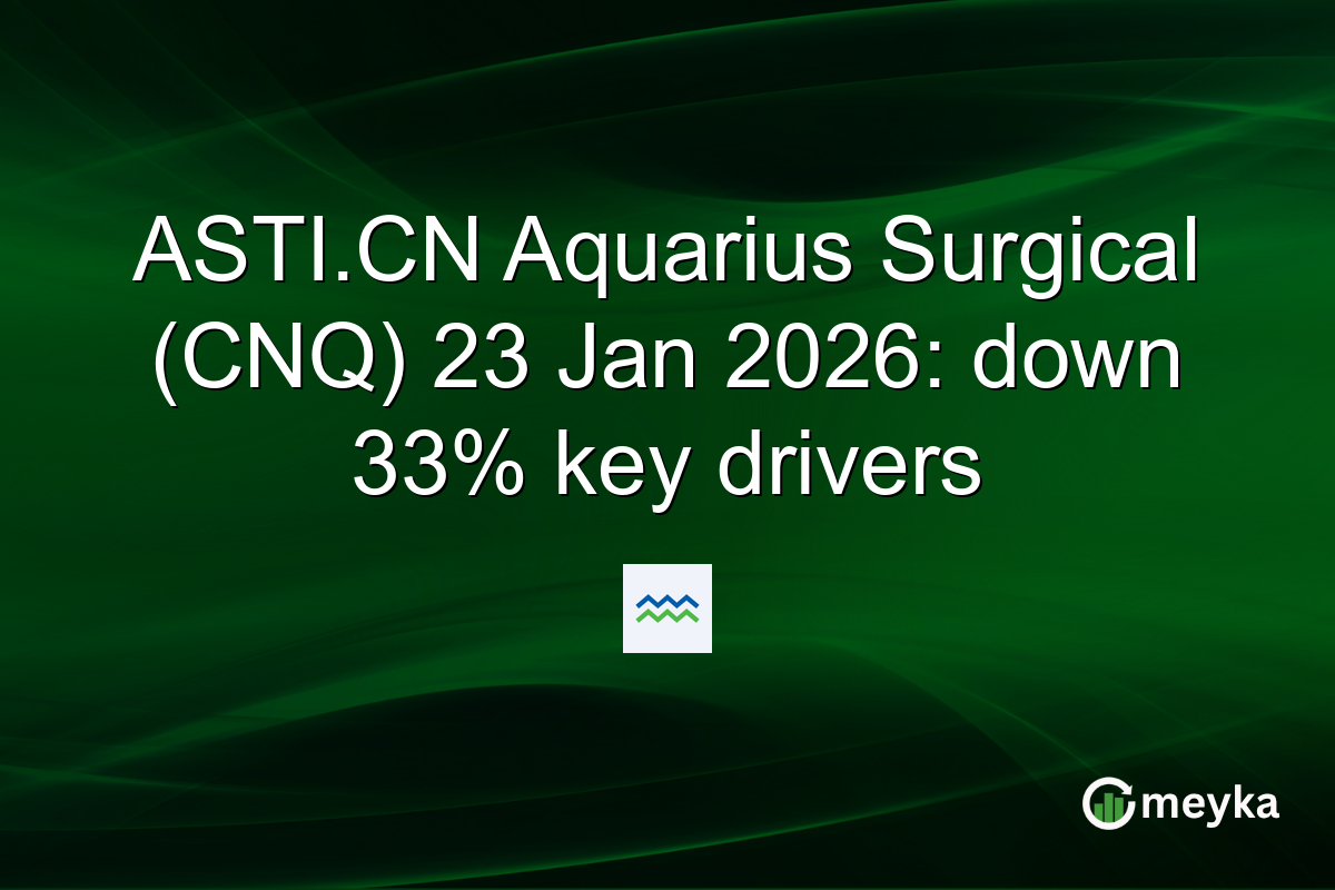 ASTI.CN Aquarius Surgical (CNQ) 23 Jan 2026: down 33% key drivers
