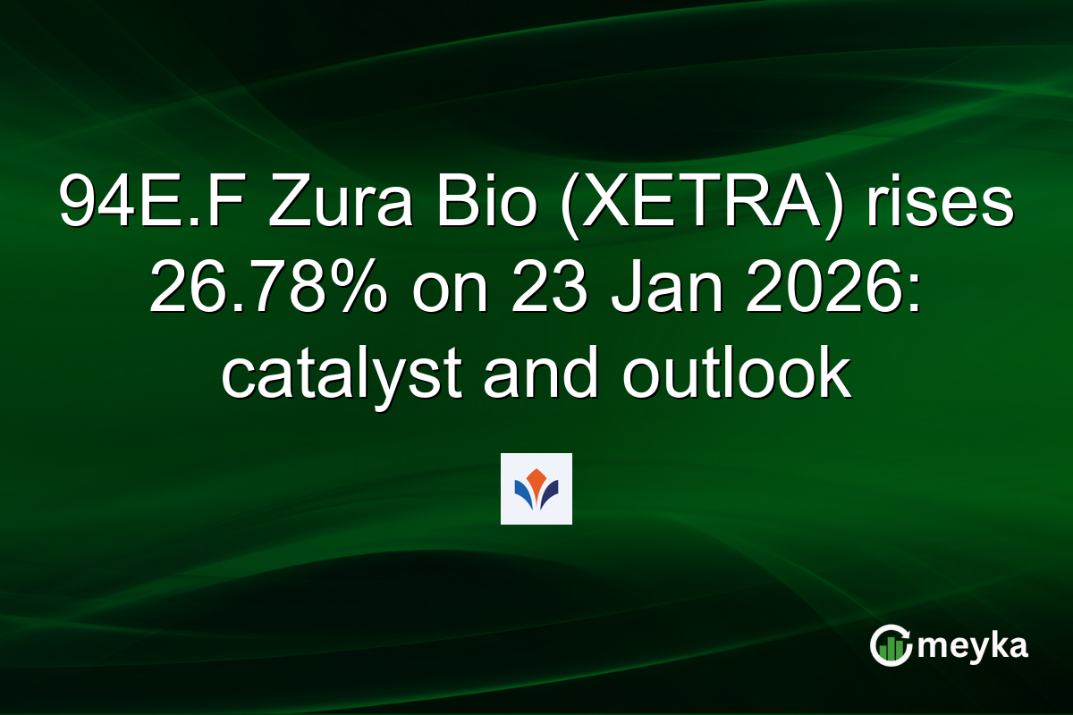 94E.F Zura Bio (XETRA) rises 26.78% on 23 Jan 2026: catalyst and outlook