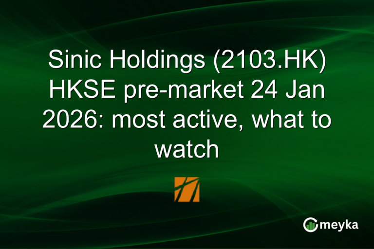 Sinic Holdings (2103.HK) HKSE pre-market 24 Jan 2026: most active, what to watch