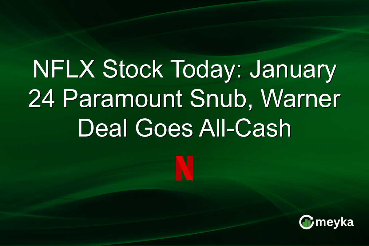 NFLX Stock Today: January 24 Paramount Snub, Warner Deal Goes All-Cash
