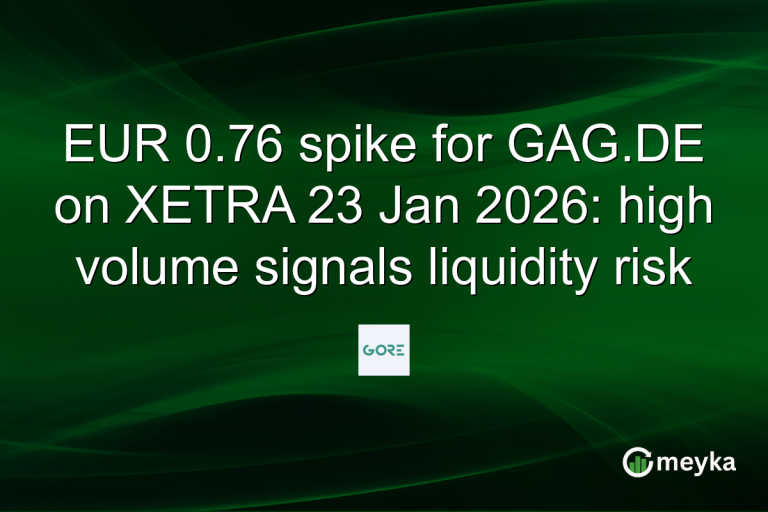EUR 0.76 spike for GAG.DE on XETRA 23 Jan 2026: high volume signals liquidity risk