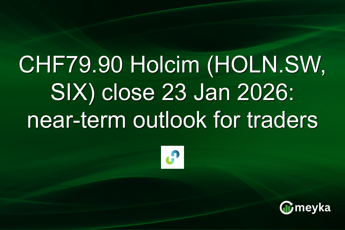 CHF79.90 Holcim (HOLN.SW, SIX) close 23 Jan 2026: near-term outlook for traders