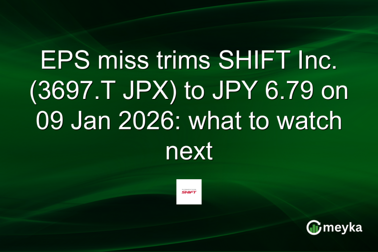 EPS miss trims SHIFT Inc. (3697.T JPX) to JPY 6.79 on 09 Jan 2026: what to watch next