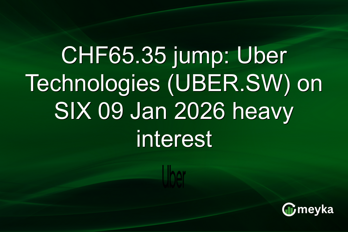 CHF65.35 jump: Uber Technologies (UBER.SW) on SIX 09 Jan 2026 heavy interest