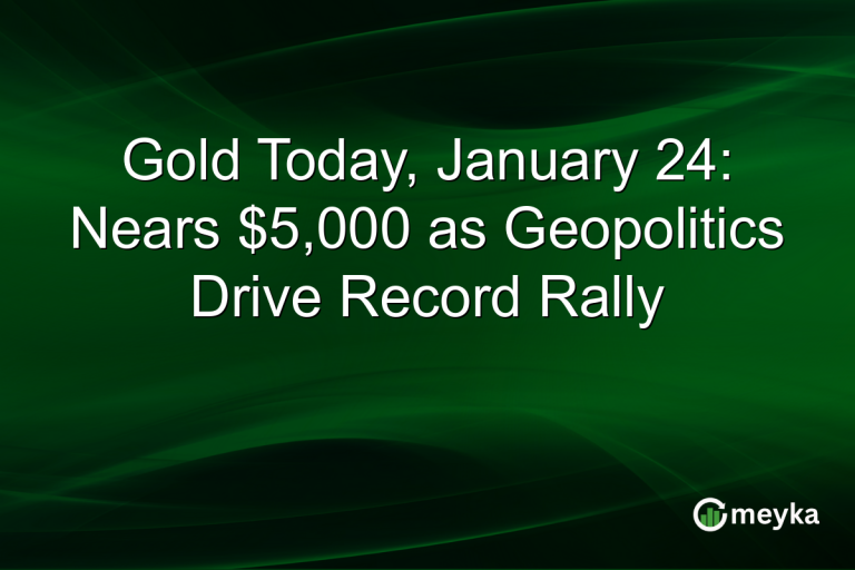Gold Today, January 24: Nears $5,000 as Geopolitics Drive Record Rally
