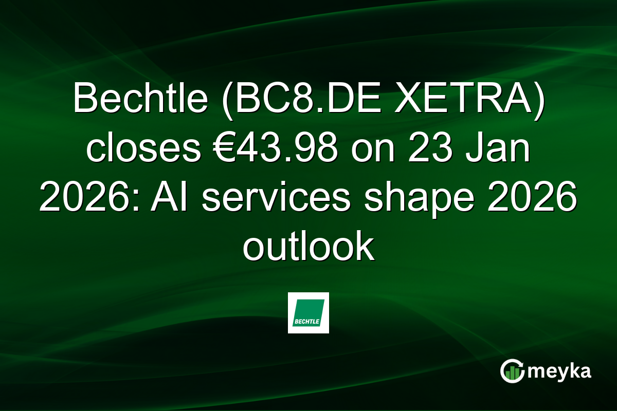 Bechtle (BC8.DE XETRA) closes €43.98 on 23 Jan 2026: AI services shape 2026 outlook