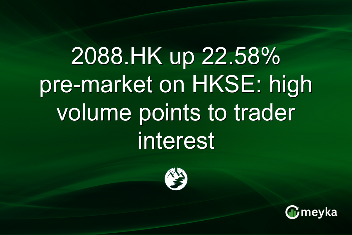 2088.HK up 22.58% pre-market on HKSE: high volume points to trader interest