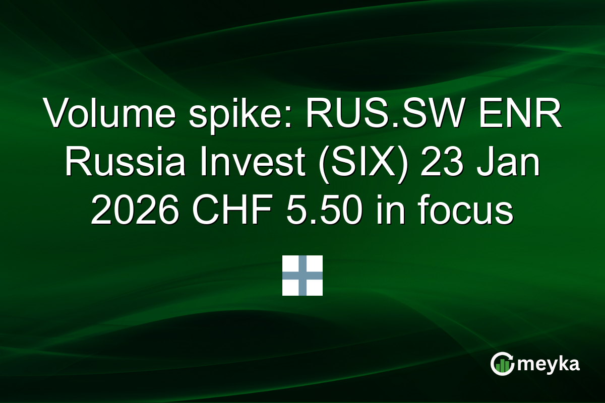Volume spike: RUS.SW ENR Russia Invest (SIX) 23 Jan 2026 CHF 5.50 in focus