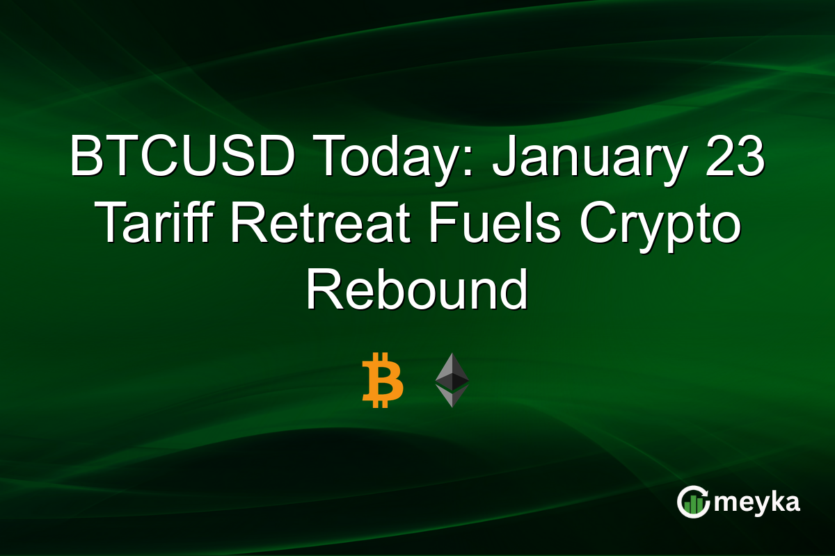 BTCUSD Today: January 23 Tariff Retreat Fuels Crypto Rebound