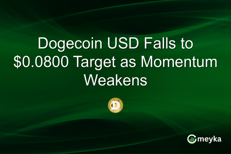 Dogecoin USD Falls to $0.0800 Target as Momentum Weakens