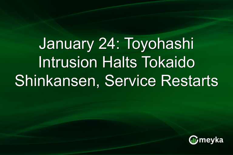January 24: Toyohashi Intrusion Halts Tokaido Shinkansen, Service Restarts