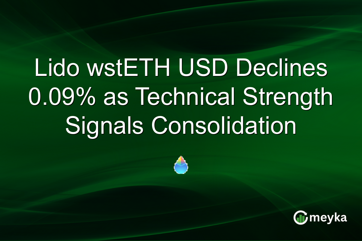 Lido wstETH USD Declines 0.09% as Technical Strength Signals Consolidation