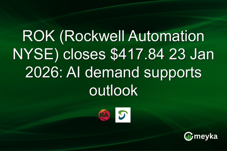 ROK (Rockwell Automation NYSE) closes $417.84 23 Jan 2026: AI demand supports outlook