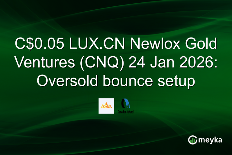 C$0.05 LUX.CN Newlox Gold Ventures (CNQ) 24 Jan 2026: Oversold bounce setup