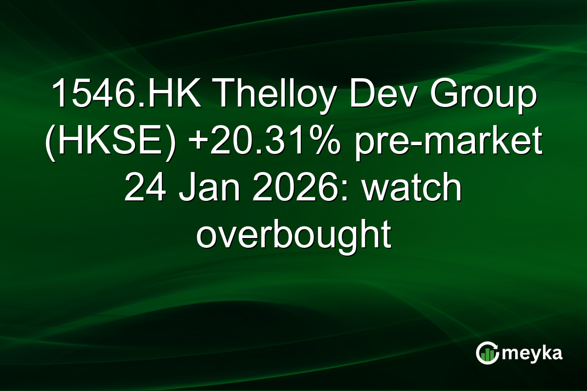 1546.HK Thelloy Dev Group (HKSE) +20.31% pre-market 24 Jan 2026: watch overbought