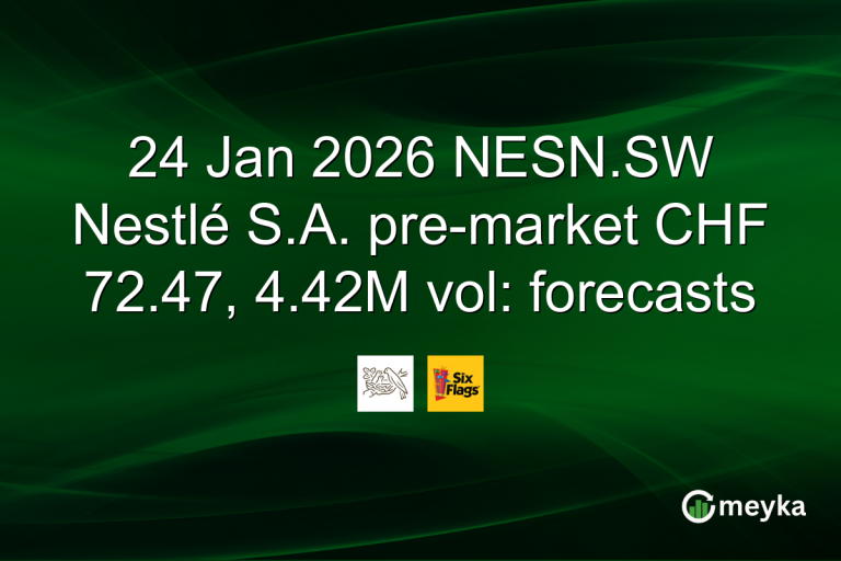 24 Jan 2026 NESN.SW Nestlé S.A. pre-market CHF 72.47, 4.42M vol: forecasts