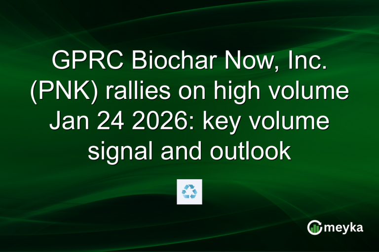 GPRC Biochar Now, Inc. (PNK) rallies on high volume Jan 24 2026: key volume signal and outlook