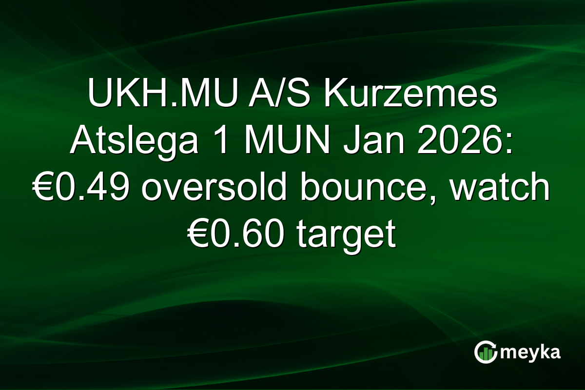 UKH.MU A/S Kurzemes Atslega 1 MUN Jan 2026: €0.49 oversold bounce, watch €0.60 target