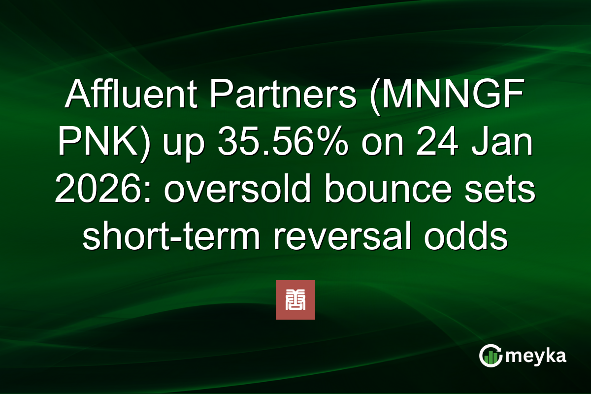 Affluent Partners (MNNGF PNK) up 35.56% on 24 Jan 2026: oversold bounce sets short-term reversal odds
