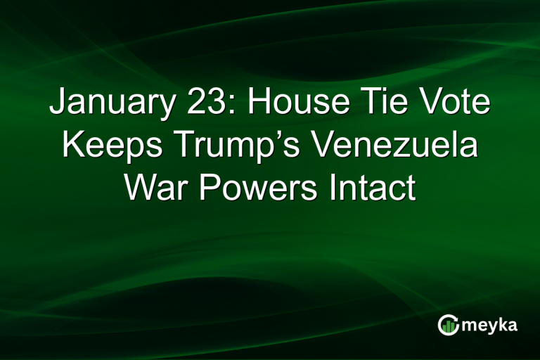 January 23: House Tie Vote Keeps Trump’s Venezuela War Powers Intact