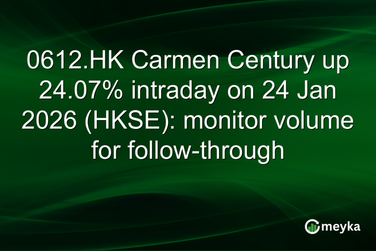 0612.HK Carmen Century up 24.07% intraday on 24 Jan 2026 (HKSE): monitor volume for follow-through