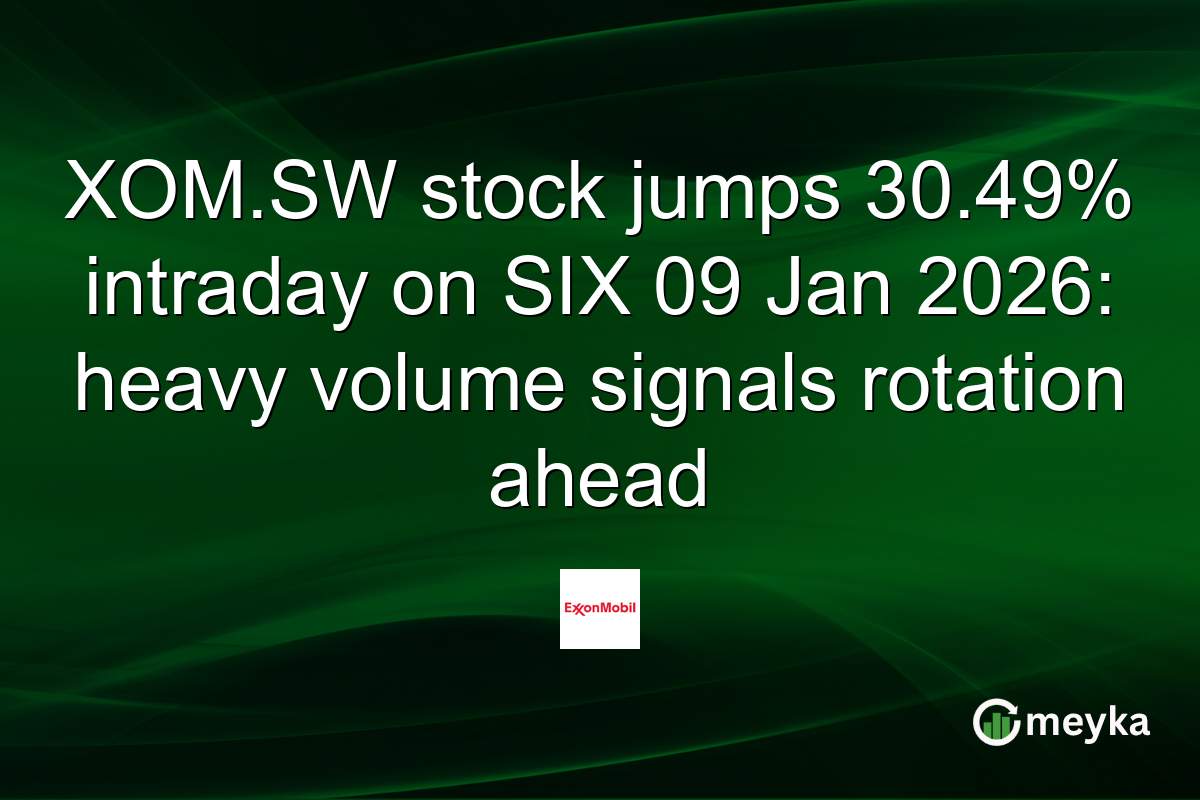 XOM.SW stock jumps 30.49% intraday on SIX 09 Jan 2026: heavy volume signals rotation ahead