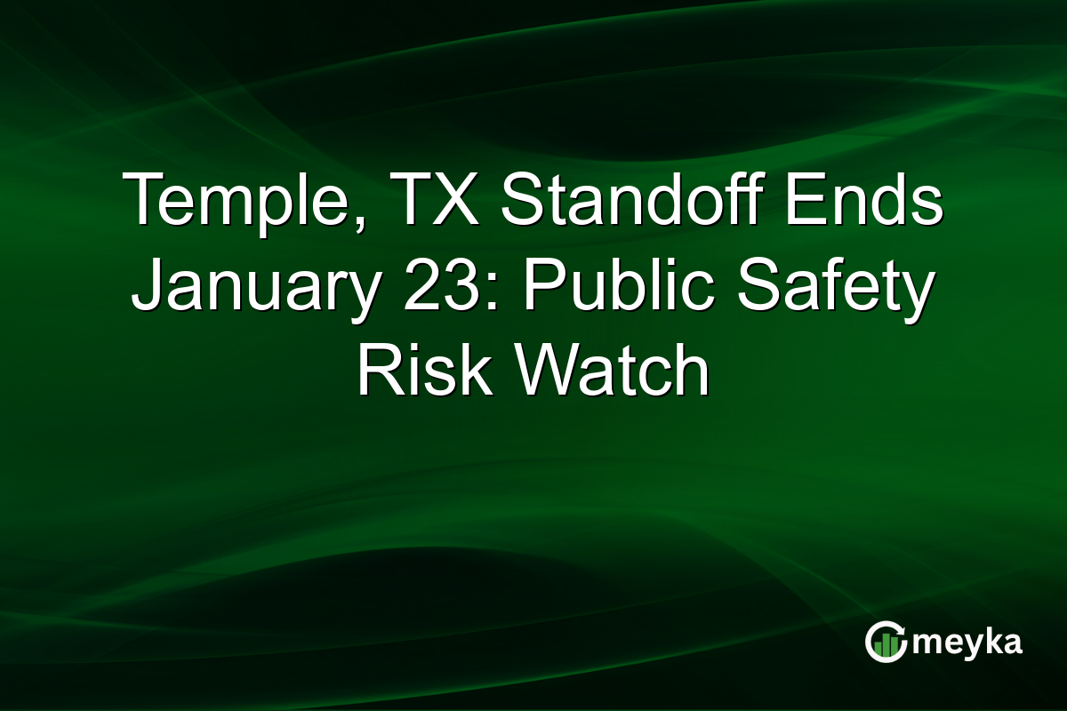Temple, TX Standoff Ends January 23: Public Safety Risk Watch