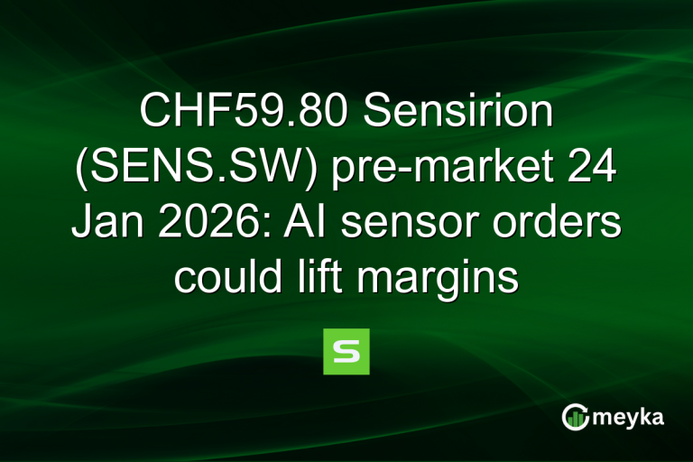 CHF59.80 Sensirion (SENS.SW) pre-market 24 Jan 2026: AI sensor orders could lift margins