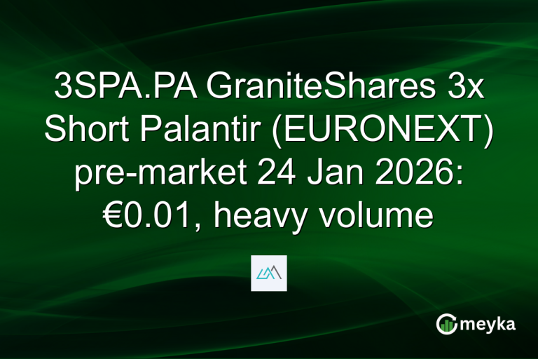 3SPA.PA GraniteShares 3x Short Palantir (EURONEXT) pre-market 24 Jan 2026: €0.01, heavy volume