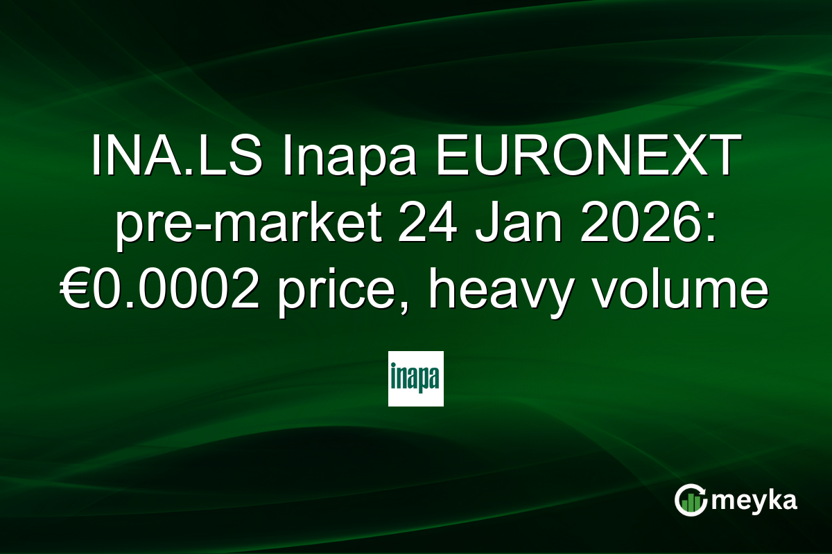 INA.LS Inapa EURONEXT pre-market 24 Jan 2026: €0.0002 price, heavy volume