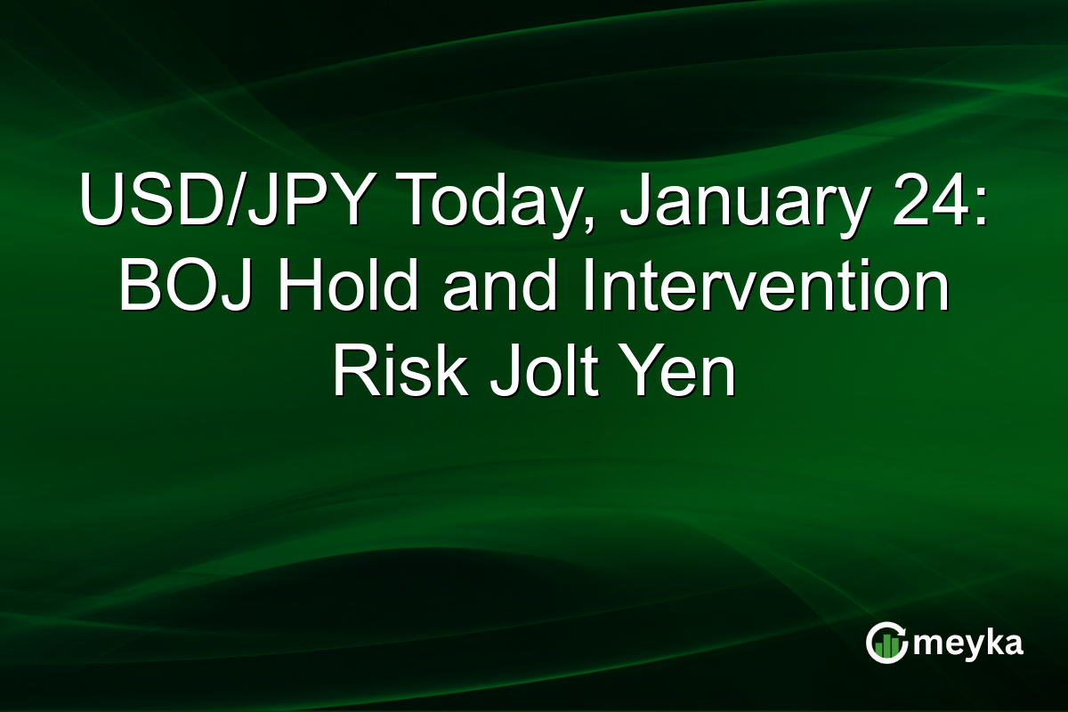 USD/JPY Today, January 24: BOJ Hold and Intervention Risk Jolt Yen