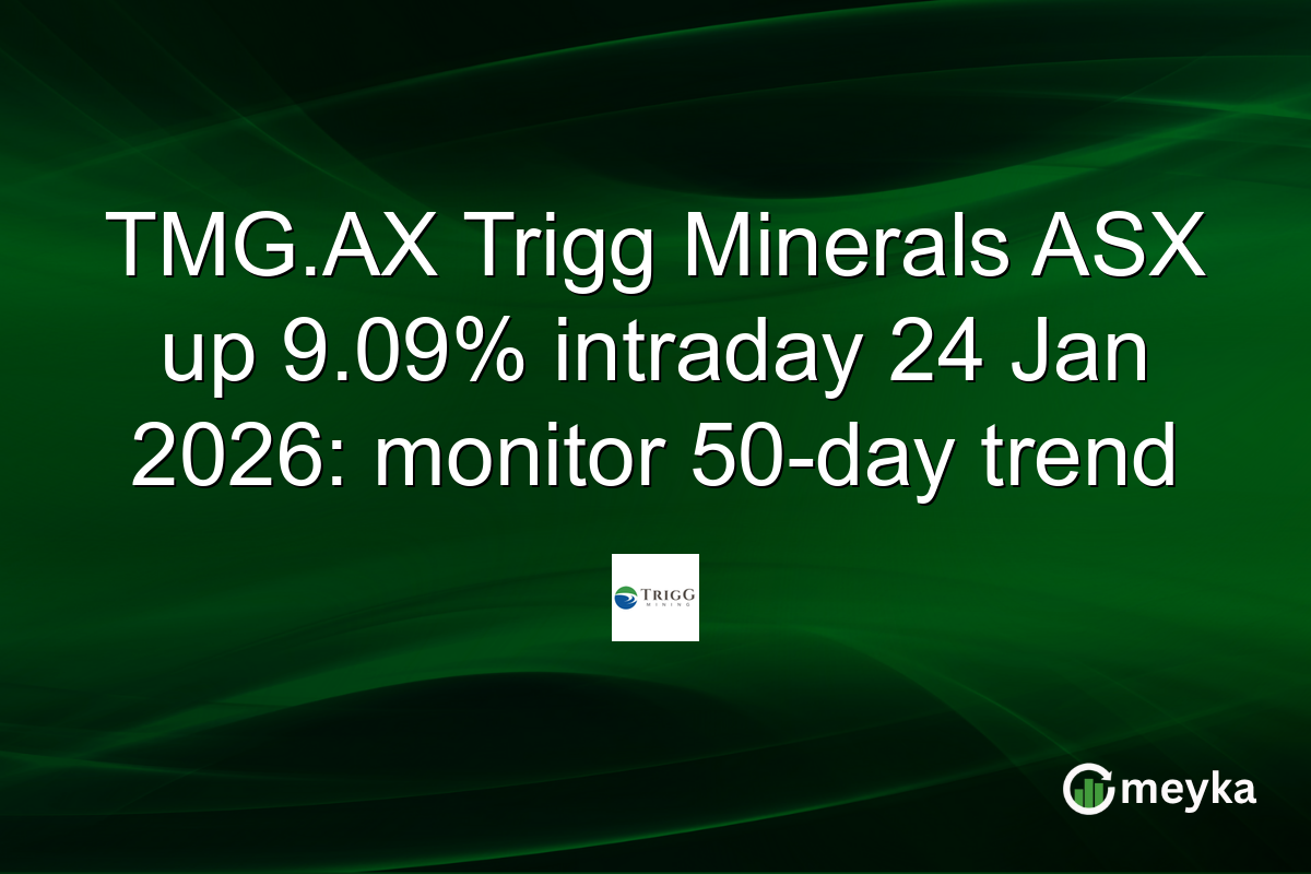 TMG.AX Trigg Minerals ASX up 9.09% intraday 24 Jan 2026: monitor 50-day trend