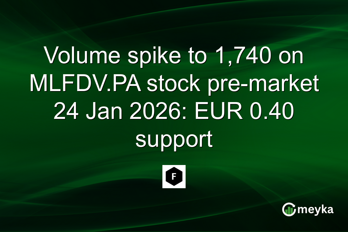 Volume spike to 1,740 on MLFDV.PA stock pre-market 24 Jan 2026: EUR 0.40 support
