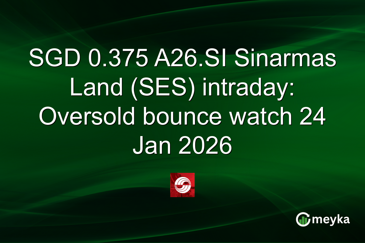 SGD 0.375 A26.SI Sinarmas Land (SES) intraday: Oversold bounce watch 24 Jan 2026