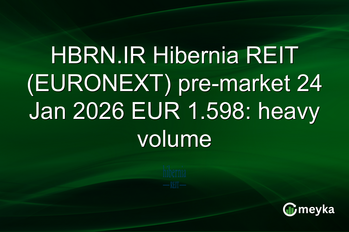HBRN.IR Hibernia REIT (EURONEXT) pre-market 24 Jan 2026 EUR 1.598: heavy volume