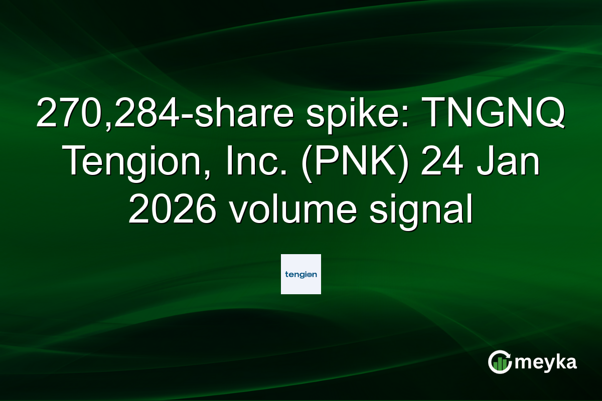 270,284-share spike: TNGNQ Tengion, Inc. (PNK) 24 Jan 2026 volume signal
