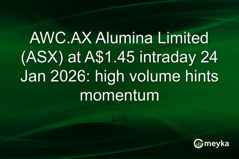 AWC.AX Alumina Limited (ASX) at A$1.45 intraday 24 Jan 2026: high volume hints momentum