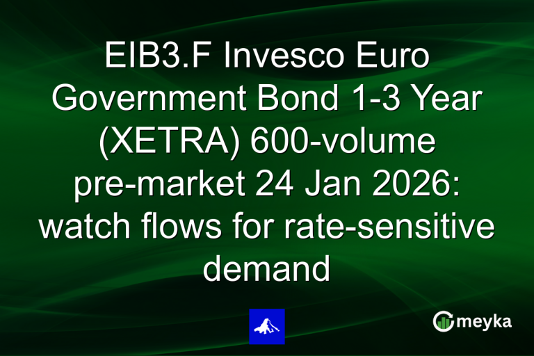 EIB3.F Invesco Euro Government Bond 1-3 Year (XETRA) 600-volume pre-market 24 Jan 2026: watch flows for rate-sensitive demand