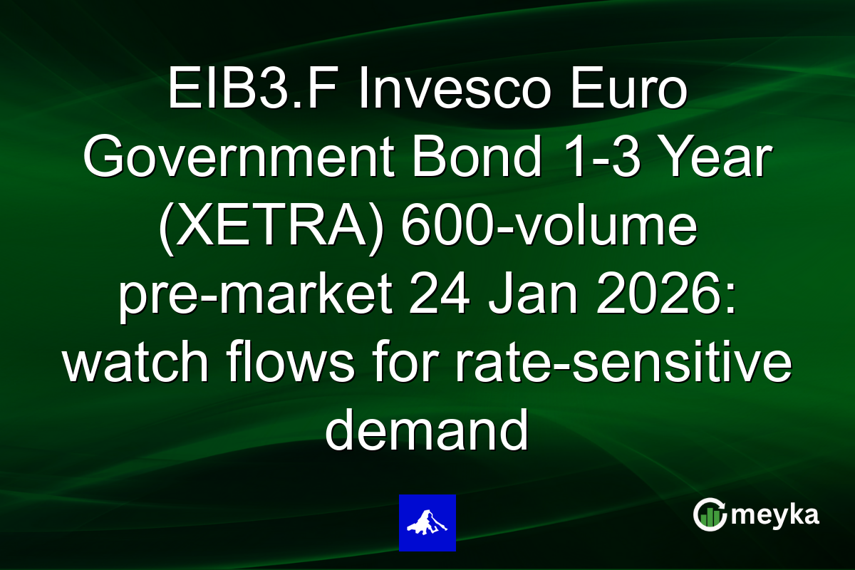 EIB3.F Invesco Euro Government Bond 1-3 Year (XETRA) 600-volume pre-market 24 Jan 2026: watch flows for rate-sensitive demand