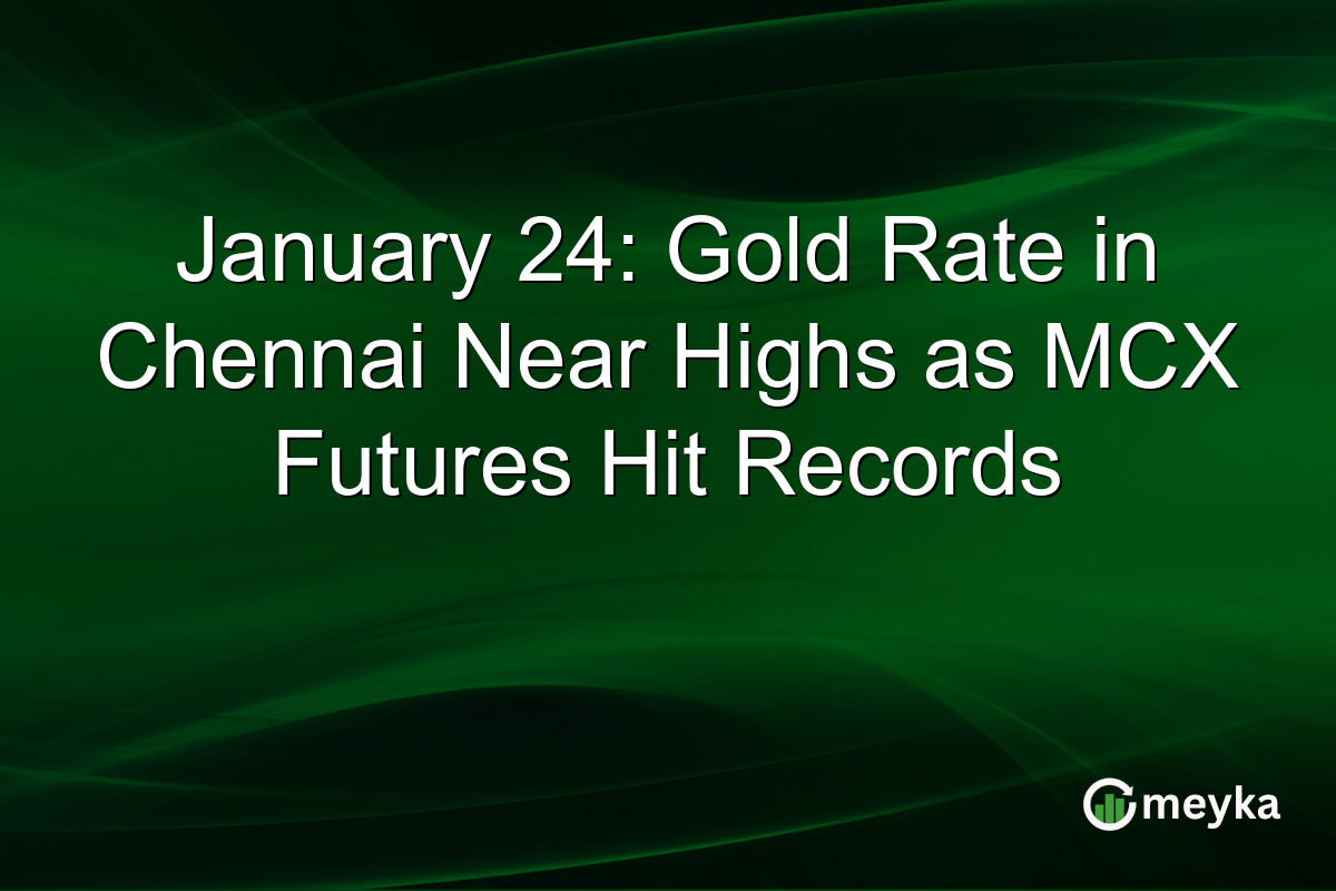 January 24: Gold Rate in Chennai Near Highs as MCX Futures Hit Records