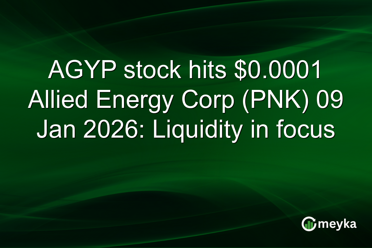 AGYP stock hits $0.0001 Allied Energy Corp (PNK) 09 Jan 2026: Liquidity in focus