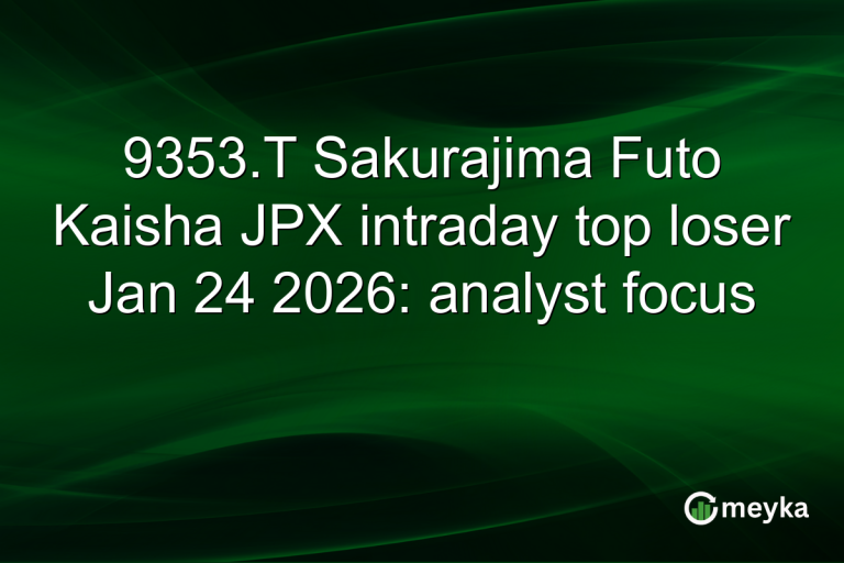 9353.T Sakurajima Futo Kaisha JPX intraday top loser Jan 24 2026: analyst focus