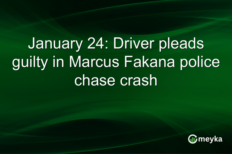 January 24: Driver pleads guilty in Marcus Fakana police chase crash
